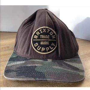 Brixton Supply Company Brown Camo Hat Cap SnapBack